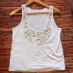 J. CREW Embellished Tank Top